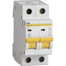 Выключатель автоматический IEK ВА 47-29 3А 2P 4.5кА С MVA20-2-003-C