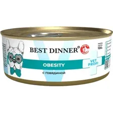 Консервированный корм для собак Best Dinner Vet Profi Obesity С говядиной (100 г)