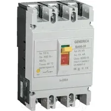 Выключатель автоматический Generica ВА 66-35 3Р 200А 25кА SAV30-3-0200-G