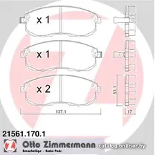 Тормозные колодки Zimmermann 215611701