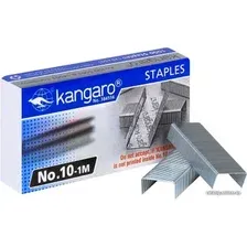 Скобы канцелярские Kangaro 10 1000 шт (металлик)
