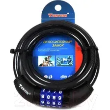 Тросовый велосипедный замок Tonyon 10x1200 5231C-1012 (черный)