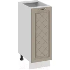 Шкаф напольный Трия Бьянка 1Н3 (белый/дуб кофе)