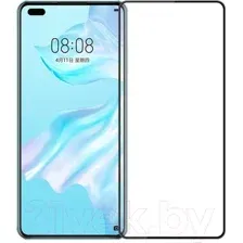 Защитное стекло для телефона Case 3D для Huawei P40 (черный глянец)