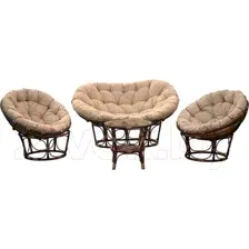 Комплект садовой мебели BiGarden Mamasan Papasan / БГ-3+1-Кор (коричневый)