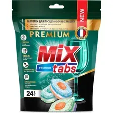 Таблетки для посудомоечных машин Mix Tabs Premium (24шт)