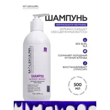 ШАМПУНЬ Molekular BLONDE BOOST от желтизны профессиональный. Объём 500 мл.