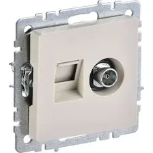 Розетка телевизионная IEK Brite BR-AK20-1-K10