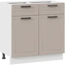 Шкаф напольный Трия Лорас 1Н8Я1 (белый/холст латте)