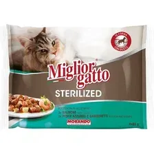 Влажный корм для кошек Miglior Sterilized Кусочки в желе (4x85г)