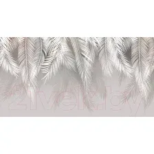 Фотообои листовые Citydecor Magic Пальмовые листья с оттенком (светло-серый, 500x260)
