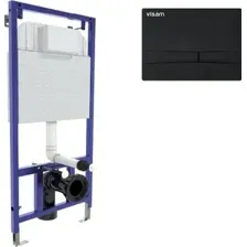 Инсталляция для унитаза Visam Slim 525 с кнопкой F5 EX-040255 (черный Soft Touch)