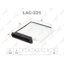 Салонный фильтр LYNXAUTO LAC-225 NISSAN Tiida 04-12