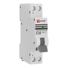 Дифавтомат EKF PROxima АВДТ-63М 1P+N 32А 30мА C тип AС 6кА (DA63M-32-30)