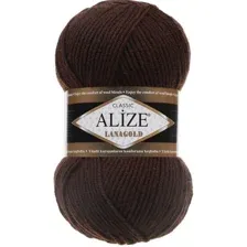 Пряжа для вязания Alize Lanagold 26 (240 м, коричневый)