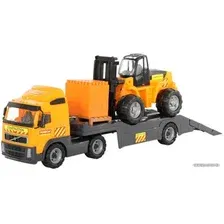 Набор Полесье Volvo автомобиль-трейлер + автокар + конструктор 30 эл. 1589
