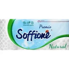 Бумага туалетная Soffione Natural, 3 слойная, 8 рулонов