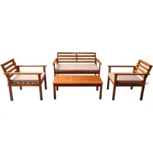 Комплект садовой мебели National Tree Company Из акации / TP6015.0.2 (4 предмета)