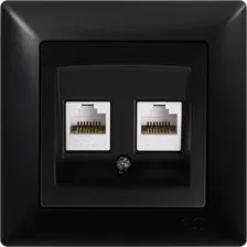 Розетка Gunsan Visage 01283400-157332 (черный)