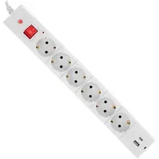 Сетевой фильтр Buro BU-SP5-USB-2A-W