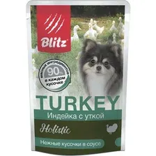 Консервированный корм для собак Blitz Holistic Turkey & Duck 85 г