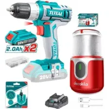 Аккумуляторная дрель-шуруповерт TOTAL TDLI2002 + Кофемолка Decakila KMCF022R / TOSLI23013