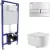 Унитаз подвесной Berges Wasserhaus Tornas Rimless + Visam Slim 525 EX-043409 (с кнопкой, с сиденьем)