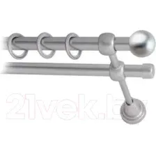 Карниз для штор Lm Decor Шар малый 124 2р гладкий (сатин, 2.8м)