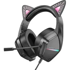 Наушники Borofone Phantom Cat BO106 (черный/розовый)