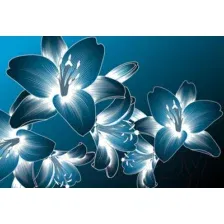 Фотообои листовые Vimala Рисованные цветы 7 (270x400)