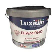 Краска в/д внутр. LUXIUM Prof Diamond Extra Matt глубокомат.белая BW 9л