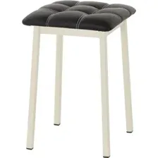 Табурет AMC Comfort 7К3.1 (кожзам, черный/слоновая кость)