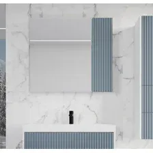 Symbolite Шкаф с зеркалом для ванной Стокгольм 60 (графит софт)