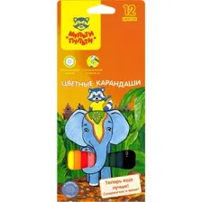 Набор цветных карандашей Мульти-пульти Енот в Индии / CP_10746 (12цв)