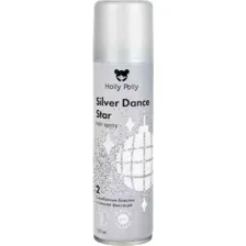 Лак для волос Holly Polly Silver Dance Star, сильной фиксации, с серебряными блестками, 150 мл