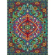 Картина по номерам Молли Восточный ковер 40x50 FHR0614 (зеленый)