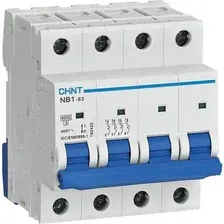 Выключатель автоматический Chint NB1-63 4P 20A 6кА D (DB) (R) / 179758