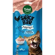 Лакомство для кошек Triol Snack Bar Паштет из курицы с тунцом (40 г)