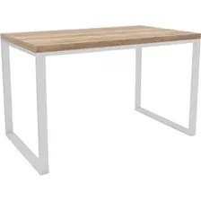 Стол Hype Mebel Чикаго 110x50 (белый/дуб галифакс натуральный)