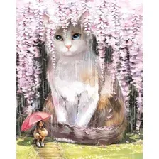 Алмазная мозаика  Феникс+ Кот в сакуре 68653
