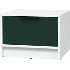 Тумба Интерлиния Концепт КТ-ТК1-35 Глосс (белый платинум/изумруд)