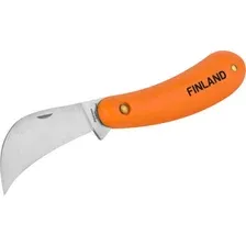1452 FINLAND Нож садовый с изогнутым лезвием из нерж. стали 1452