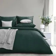 1.5-спальный комплект постельного белья Verossa Stripe Dark green 1.5сп VRT 1588 70274 ST13 23