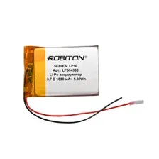 Аккумулятор ROBITON LP504368 3.7В 1600мАч PK1