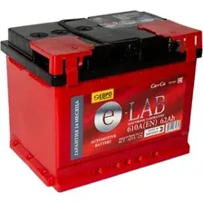 Автомобильный аккумулятор E-Lab 6СТ-62 R+ (62 А·ч)