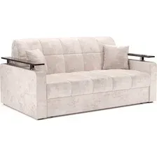 Диван Мебель-АРС Аккордеон Бакли ППУ 140x200 (велюр бежевый Plush OWV-33)