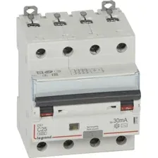 Дифференциальный автомат Legrand DX3 4P С 25A 30мА 6kА 4М 411188