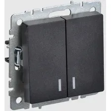 Выключатель IEK Brite ВС10-2-1-БрЧ