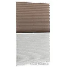 Штора-плиссе Delfa Basic Сrush СПШ-35201/3504 (34x160, тауп/белый)