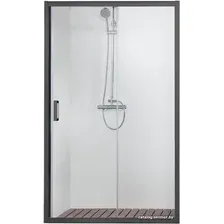 Душевая дверь Aquatek AQ ARI RA 10020BL 100x200 (черный/прозрачное стекло)